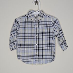 Janie and Jack Plaid Button Down Shirt 12-18m